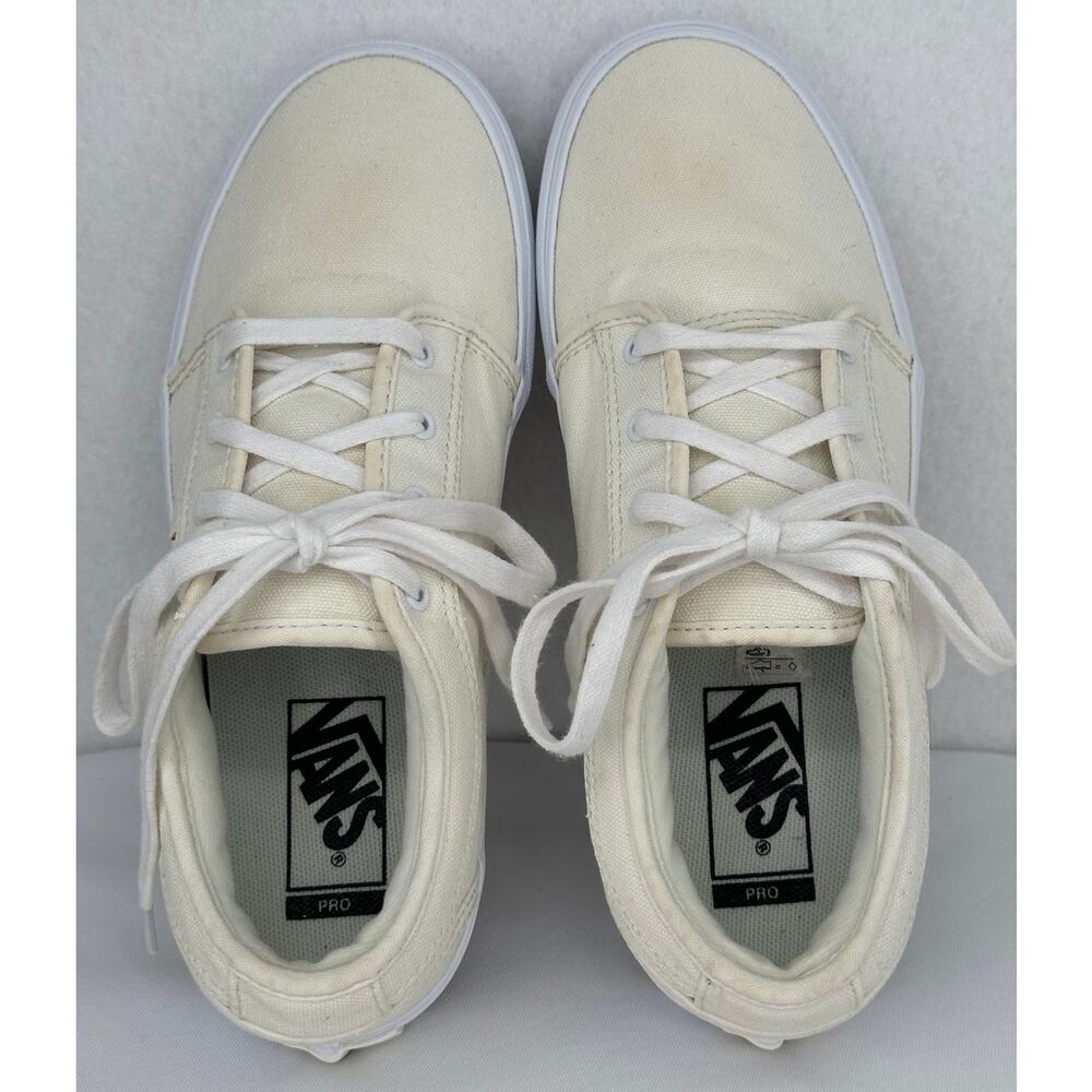 Vans Pro White Off The Wall Cushioned Canvas Low Top Sneakers Youth 6 - Picture 6 of 11